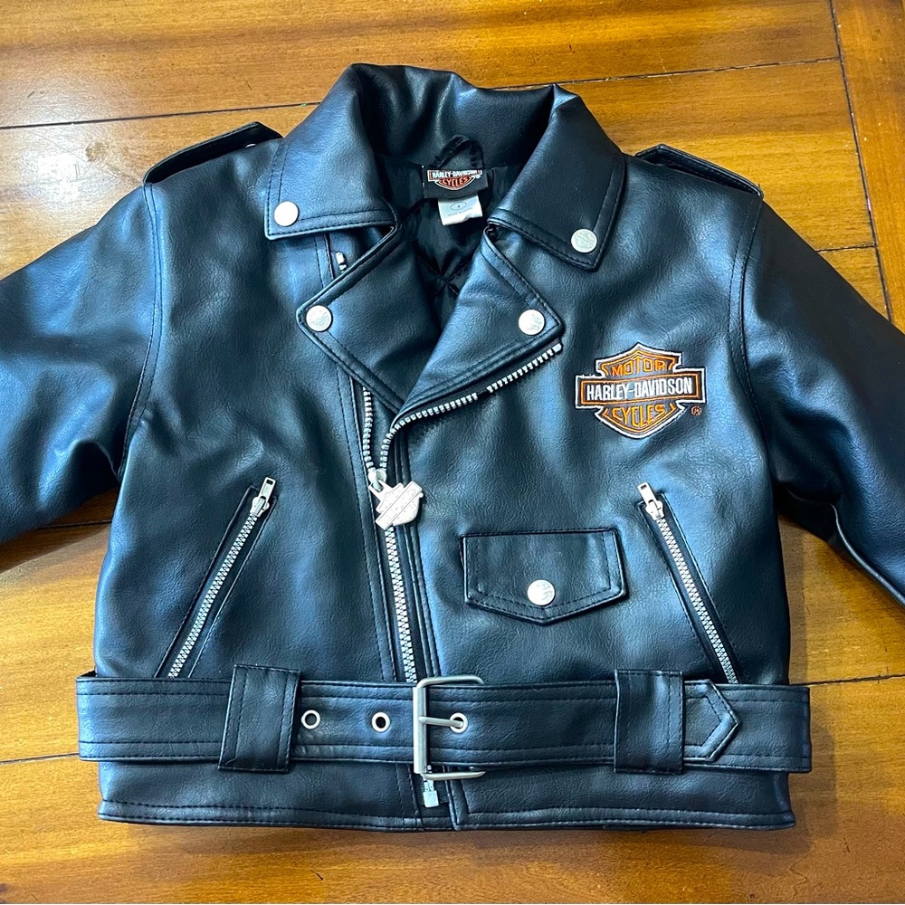 Kids size 4 Harley Davidson leather jacket